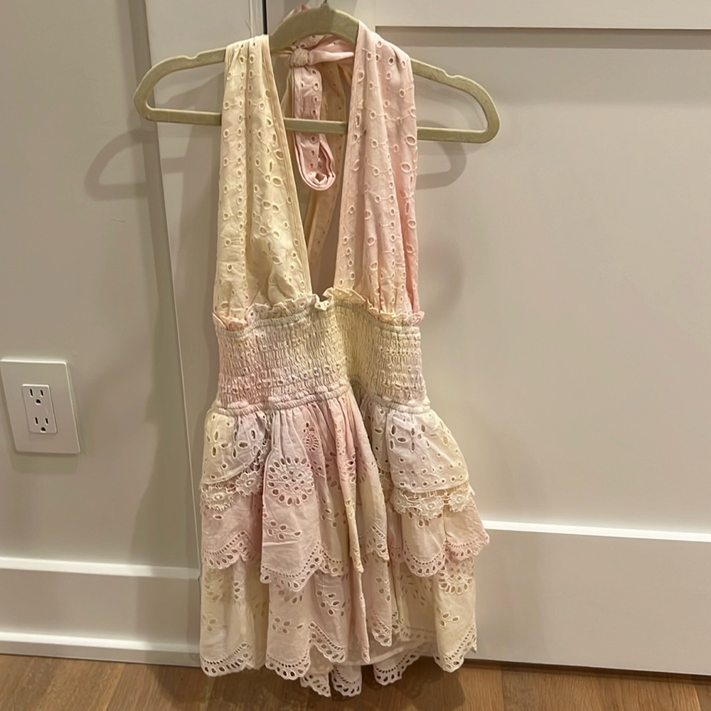 LoveShackFancy Deanna halter dress